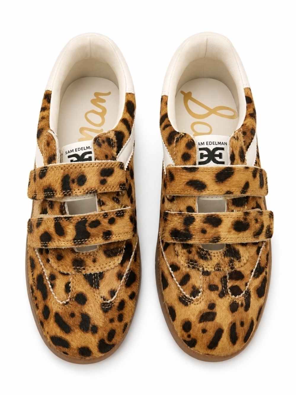 Sam Edelman Leopard Print Calf Hair Sneakers Women’s Size 8.5
